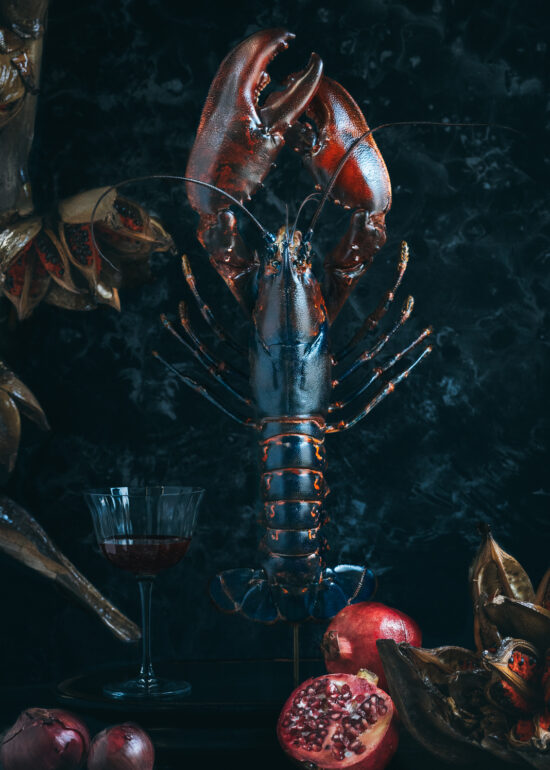 Stilleven fotografie met kreeft - copyright Inge van Beekum.